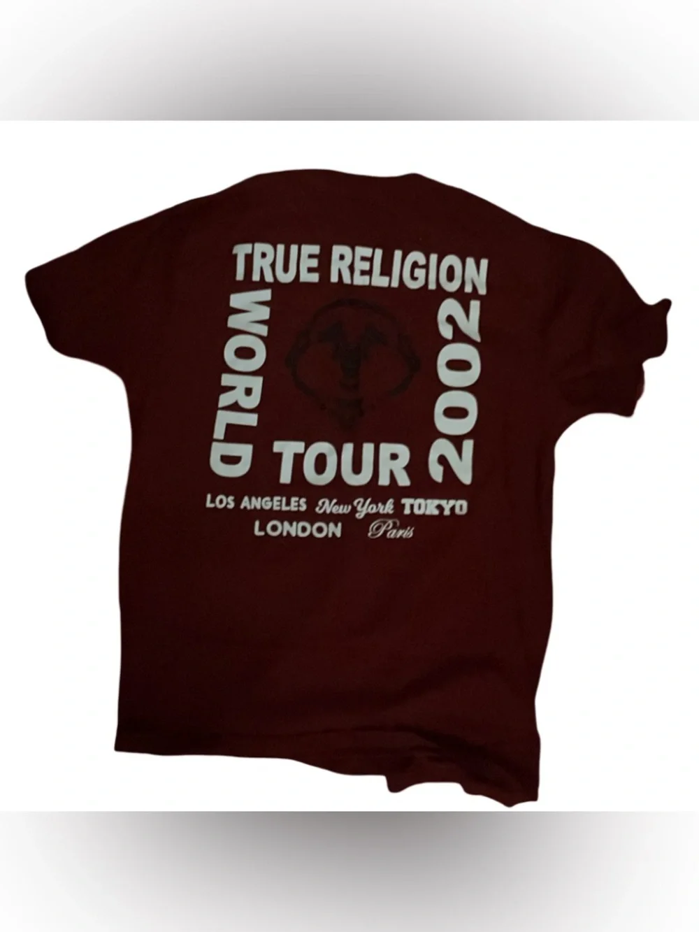 True Religion World Tour 2002 Graphic T-Shirt Men’s Medium Red Logo Tee